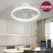 【限時特價】風扇燈簡約鐵藝吊扇燈復古工業風電風扇燈變頻led餐廳燈