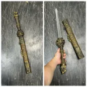 【御宗】精緻短劍龍泉劍漢劍短兵器辦公室擺件收藏工藝品未開刃