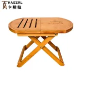 【卡斯拉KASZRL】圓桌復古實木可折疊方桌 客廳陽台茶幾 餐桌咖啡桌椅 輕便折疊折疊式