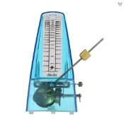 機械式節拍器 節拍可調 速度可調 發條式金屬機芯通用節拍器 PA-70透明藍