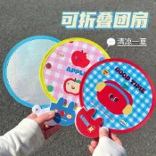 【桃園出貨🔥】高顏值可愛迷你摺疊團扇拍照反光板小扇子少女清爽戶外手持圓扇