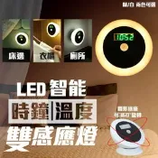 【生活市集】LED智能時鐘溫度雙感應燈