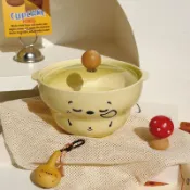 CIYI瓷宜 🤍新款可愛表情泡麪碗帶蓋勺筷耐高溫學生宿舍螺螄粉碗湯碗陶瓷飯碗
