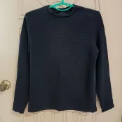 ZARA 黑色立體紋理長袖T恤｜男 M ｜女 L～XL 可穿｜百搭質感款