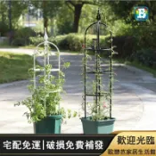 千織屋 月季爬藤架植物攀爬架包塑鋼管花架鐵線蓮支撐桿飄香藤玫瑰花支架 園藝藤本綠蘿爬藤架植物U型包塑鋼管花支架盆栽花架