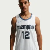 (店+)【NIKE 耐吉】NIKE NBA DRY 白色 HM5986-104 MEMPHIS MORANT 灰熊隊 球衣