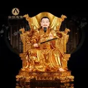 【可開發票】玄天真武上帝大型真武大帝神像新款祖師金色玄武天尊家用供奉擺件