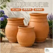 昊鑫家居 台灣公司 新品/免運 可開發票 特大號紅陶花盆 粗陶盆 大口徑圓形栽種盆 種樹盆 三角梅手工陶控根透氣盆 種花種樹缸工廠直銷 售後保障 店長推薦 全館折扣 6h76