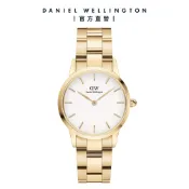 【Daniel Wellington】DW 手錶  Iconic Link 28mm/32mm精鋼錶-香檳金-白錶盤