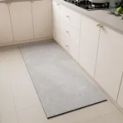 淺灰理石 可客製 廚房地墊 矽藻土 吸水吸油 大尺寸 速幹止滑 軟式矽藻土地墊 長條 長型 防滑脚踏墊 珪藻土軟地墊