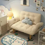 天際生活 【小戶型摺疊】懶人沙發 沙發床 躺椅 榻榻米 飄窗椅 陽臺椅 休閒椅 雙人坐臥兩用 可摺疊收納 出租房臥室必備 舒適靠背 多功能設計