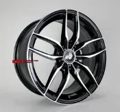 【員林 小茵 輪胎 舘】特殊 五爪分岔 鋁圈樣式 17吋 5孔車系適用 7.5J 黑底車面