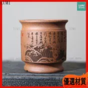 紫砂花盆 多肉盆栽 陶瓷盆器 粗陶盆 手工柴燒 拇指盆 小花盆 迷你花器 桌面擺飾 日系古風 造景裝飾透氣盆器蘭花盆盆景