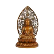 (店+)三寶佛像釋迦牟尼佛大日如來家居擺件工藝品 阿彌陀佛寶珠 MMLD1118D