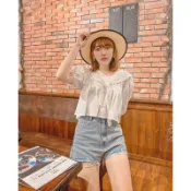 someone jeans 高腰刷破短褲 原價890(S~XL)B2017781