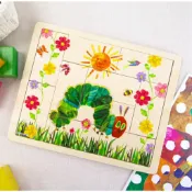[全新x正版x現貨] 日本 COMCELL x Eric Carle 好餓的毛毛蟲 木製拼圖 立體拼圖 艾瑞·卡爾 拼圖