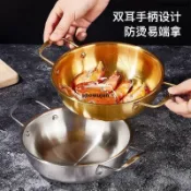 熱賣🔥韓國泡麵鍋小煮鍋家用不銹鋼雙耳火鍋螺螄粉專用湯鍋韓式拉麵鍋 OVAP