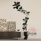 布拉格奇幻生活 免運 公司貨 仿真 高端輕奢仿真綠植黑金剛室內客廳假樹仿生植物橡皮樹落地裝飾擺件 可開發票 全館五折 工廠現貨直銷 新品特價 BLGQHSH1225