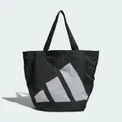 【adidas 愛迪達】Packable Bag 收納托特包 肩背包 購物包 黑 銀灰(JZ1714)