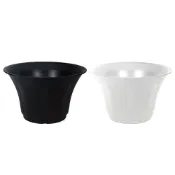 (店+)【蔬菜之家】開口笑多肉專用造型盆6吋 - 黑色、白色共2色可選觀葉花盆 花盆 塑膠花盆 多肉盆