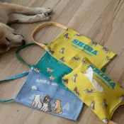 柴犬三重奏面紙套 面紙盒 面紙收納 衛生紙套 衛生紙盒
