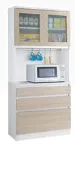 【風禾家具】HGS-712-1A@EML系統板羅漢松色2.8尺三抽高餐櫃【台中市區免運送到家】電器櫥櫃 台灣製傢俱