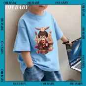 Oh Baby 台灣出貨 小朋友 小孩短袖 男孩衣服 短袖兒童 中童 男童T恤 兒童t恤 兒童短袖 男童衣服 純棉