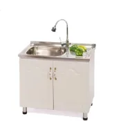 (店+)【匠藝家居】不鏽鋼水槽櫃  水槽 不鏽鋼水槽 流理台 廚房水槽 單槽帶平台水槽櫃 洗碗槽 洗衣槽 陽台水槽