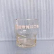 [ 三舍 ] 早期 國際牌  伴唱機 曲線玻璃杯  杯高約:8公分  材質:玻璃  K1 64