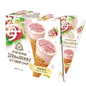 【杜老爺】 草莓甜筒 草莓 冰淇淋 甜筒 冰品 點心 冷凍食品 不適用於7天鑑賞期