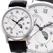 【ORIENT 東方錶】Sun & Moon 日月相 機械腕錶 42.5mm(RA-AK0008S)