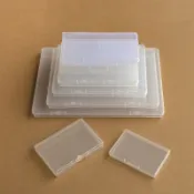 透明PP盒全新料包裝盒長方形塑膠盒扁盒零件物料盒卡片展示小盒子