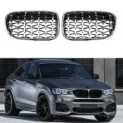 寓偉 BMW 寶馬 X3 F25 2011-2013 汽車配件的汽車前腎格柵格柵替換流星賽車格柵造型