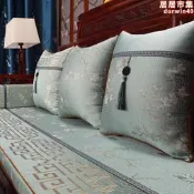 【可刷卡】新中式紅木沙發坐墊實木傢俱椅子沙發墊羅漢床五件套乳膠坐墊棕墊