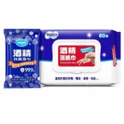(店+)【奈森克林】酒精濕紙巾 掀蓋型 60抽 隨身包 20張 抗菌濕巾 15x20cm