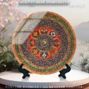 六字箴言 六字箴言擺件 鎮宅 祈福 開運 玄關擺件 供佛擺件 八吉祥六字真言壇城擺件曼陀羅紋漢傳藏傳畫像相框擺件結緣擺臺