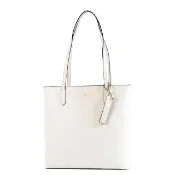 【KATE SPADE】Jana 十字紋防刮拉鍊肩背托特包-奶霜白