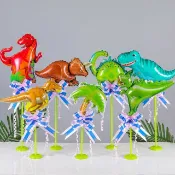 恐龍鋁箔氣球桌飄氣球生日派對桌飾佈置寶寶周歲晏裝扮用品