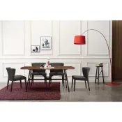 (店+)【全台傢俱】CM-26 克萊夫 6尺餐桌 / 狄克餐椅(布)(實木) 家具工廠 批發價優惠