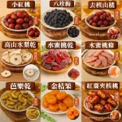 《元享堂 蜜餞纖果集》小紅桃乾八珍梅冰糖楊梅山楂果高山水梨乾水蜜桃 芭樂乾 金桔 紅棗夾核桃