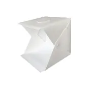 (店+)【攝彩】雙燈條40X40鈕釦式攝影棚(LED攝影棚 折疊式柔光箱 攝影燈箱 拍攝柔光箱 柔光棚 快速組裝攝影棚)
