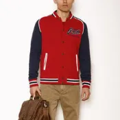 台灣現貨《Roots》加拿大休閒品牌 男款 Roots Baseball Jacket 內裡刷毛 棒球夾克外套【S】紅色