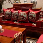 『開心樂購』紅木沙發坐墊中式古典椅墊實木家具羅漢床墊子靠背濤防滑四季通 用