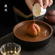 全球選品1館 生活百貨 廳說紫砂福壽桃韻茶寵茶具手工茶道配件茶臺擺件功夫茶藝裝飾禮品
