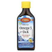 【iHerb】Carlson, Wild Norwegian，Omega 3 Plus D 和 K，天然檸檬味，6.7 液量盎司（200 毫升）