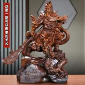臺灣出貨】武財神 關公木雕像擺件 供奉擺件 關二爺 關公神像 關公擺件 招財擺件 關聖帝君 關公像 家居公司商鋪供奉擺件