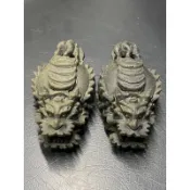 🐲一對金沙黑曜精雕龍龜🐢