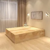 【H&D 東稻家居】自然木語系列 - 原木雙人收納床架A組 5尺 床底 床箱 榻榻米系列(DIY自組 ESG認證廠商)
