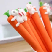 🎀【現貨】韓國創意文具可愛小白兔紅蘿蔔筆胡蘿蔔中性筆水性原子筆造型筆送禮婚禮小物療癒小物小朋友禮物來店禮問卷調查