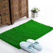 【G+ 居家】浴室超細纖維長毛地墊40x60cm-青草綠(止滑墊/防滑墊/衛浴墊/吸水墊/雪尼爾)